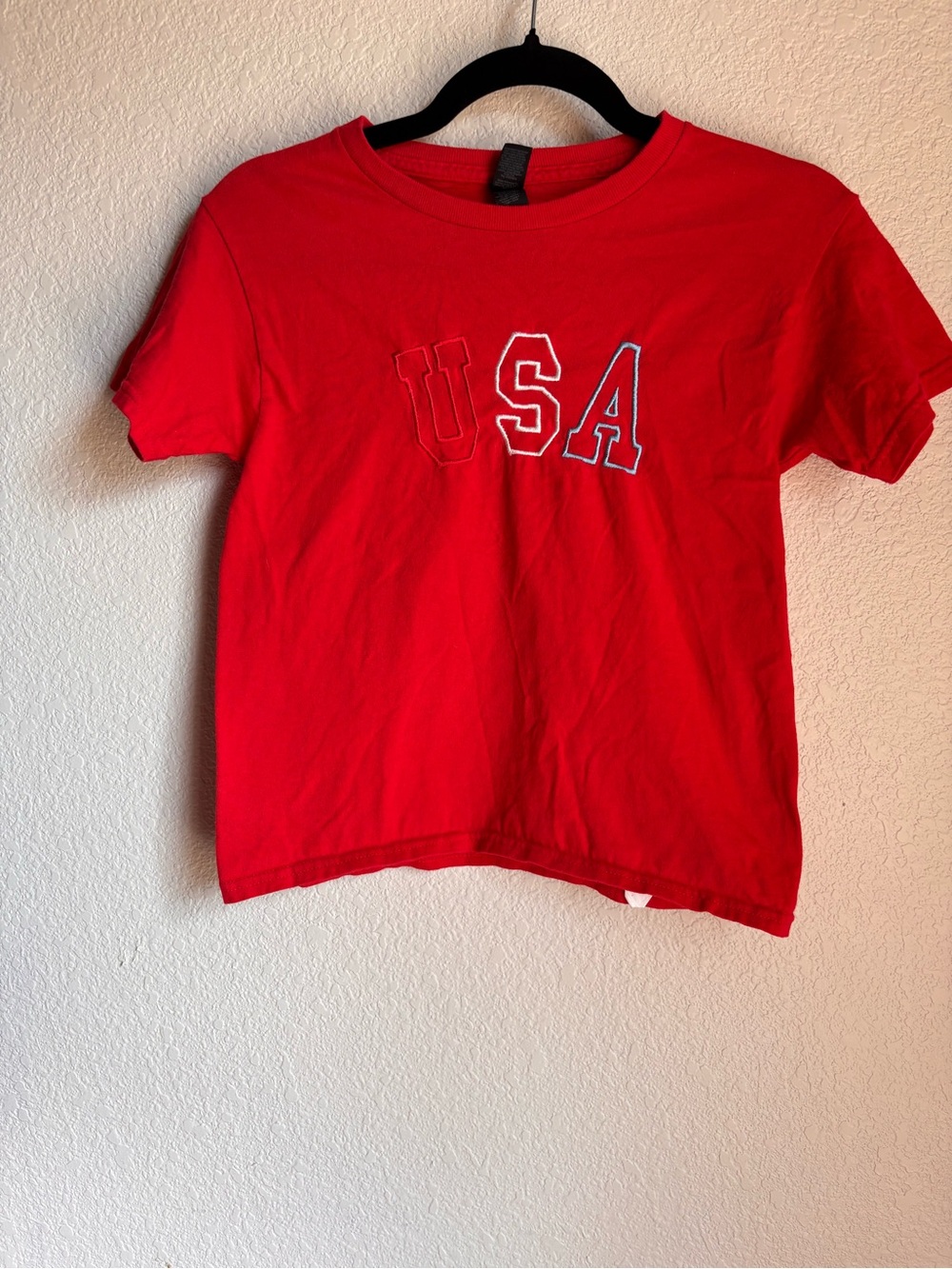 Red USA Graphic Tee - Casual Short Sleeve Top